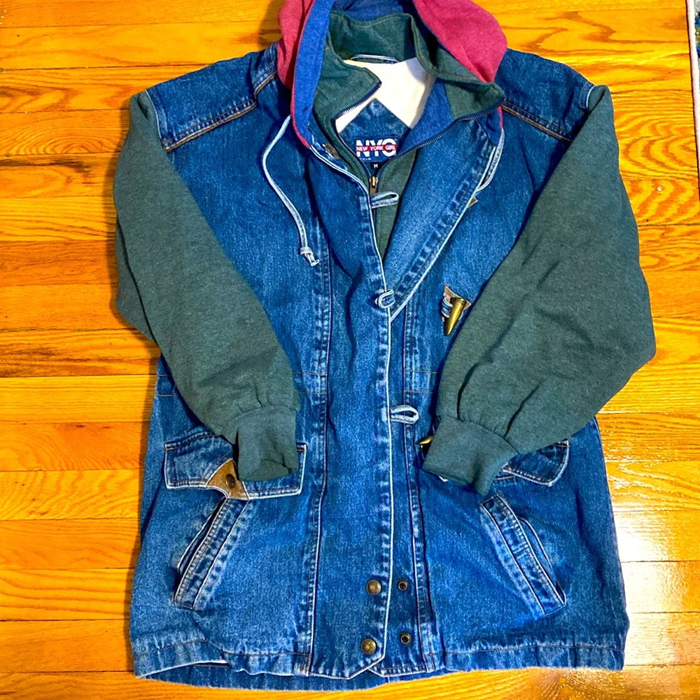 Vintage 90s NYG New York Girl Denim Coat